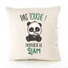 Housse de Coussin Premium Liam Pas Touche Panda - Coton Canvas Fairtrade Beige Idée Cadeau Décoration Canapé 40x40