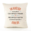 Housse de Coussin Premium Un Aurélien Aussi génial - Coton Canvas Fairtrade Beige Idée Cadeau Décoration Canapé