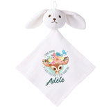 Doudou Bébé Lapin Adele Yeux Biche Cadeau Naissance Fille Nouveau Né