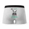 Caleçon Aurelie Pas Touche Panda - Humour Boxer Gris Idée Cadeau