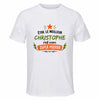 Maillot de Sport Homme Meilleur Christophe Super Pouvoir Cadeau Anniversaire Noël Fête des Pères T-Shirt Respirant Polyester