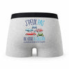 Caleçon Voiture De Collection - Humour Boxer Gris Idée Cadeau Passion