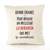 Housse de Coussin Premium La borantin ça n'existe Pas Homme - Coton Canvas Fairtrade Beige Idée Cadeau Décoration Canapé 40x40