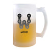 Verre à Bière Wassim Lettre | Chope de Bière Pinte | Idée Cadeau Prénom Anniversaire Papa Collègue Départ Retraite Noël