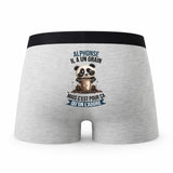 Caleçon Alphonse Panda Grain - Humour Boxer Gris Idée Cadeau