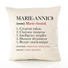 Housse de Coussin Premium Marie-Annick Définition - Coton Canvas Fairtrade Beige Idée Cadeau Décoration Canapé