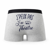 Caleçon Theatre - Humour Boxer Gris Idée Cadeau Passion
