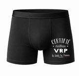 Caleçon Certifié Meilleur VRP - Face - Humour Boxer Coton Motif Métier Idée Cadeau Anniversaire Noël Homme