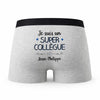 Caleçon Jean - Philippe Un Super Collègue - Humour Boxer Gris Idée Cadeau