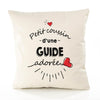 Housse de Coussin Premium Guide d'amour - Coton Canvas Fairtrade Beige Idée Cadeau Décoration Canapé 40x40