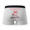 Caleçon Jean-Christophe Maître du Feu et de la Chipolata - Humour Boxer Gris Cadeau