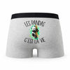 Caleçon Panda - Humour Boxer Gris Passion Idée Cadeau