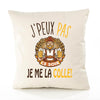 Housse de Coussin Premium Cuite bière Alcool Version Blanc - Coton Canvas Fairtrade Beige Idée Cadeau Décoration Canapé