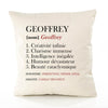 Housse de Coussin Premium Geoffrey Définition - Coton Canvas Fairtrade Beige Idée Cadeau Décoration Canapé