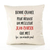 Housse de Coussin Premium Jean-Patrick ça n'existe Pas Homme - Coton Canvas Fairtrade Beige Idée Cadeau Décoration Canapé 40x40