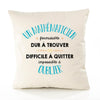 Housse de Coussin Premium Un Mathématicien Formidable - Coton Canvas Fairtrade Beige Idée Cadeau Décoration Canapé