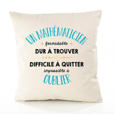 Housse de Coussin Premium Un Mathématicien Formidable - Coton Canvas Fairtrade Beige Idée Cadeau Décoration Canapé
