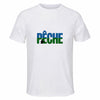 Maillot de Sport Homme Peche Minimaliste - T-Shirt Respirant Polyester Manches Courtes - Cadeau Sportif Anniversaire Noël Fête des Pères