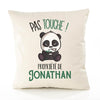 Housse de Coussin Premium Jonathan Pas Touche Panda - Coton Canvas Fairtrade Beige Idée Cadeau Décoration Canapé 40x40