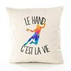Housse de Coussin Premium Hand - Coton Canvas Fairtrade Beige Idée Cadeau Décoration Canapé 40x40