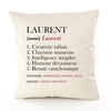 Housse de Coussin Premium Laurent Définition - Coton Canvas Fairtrade Beige Idée Cadeau Décoration Canapé 40x40
