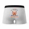 Caleçon La Bouchere Caractère de Cochon - Humour Boxer Gris Idée Cadeau
