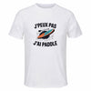 Maillot de Sport Homme Paddle J'peux Pas - T-Shirt Respirant Polyester Manches Courtes - Cadeau Sportif Anniversaire Noël Fête des Pères