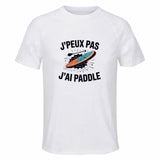 Maillot de Sport Homme Paddle J'peux Pas - T-Shirt Respirant Polyester Manches Courtes - Cadeau Sportif Anniversaire Noël Fête des Pères