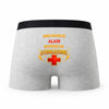 Caleçon Alain Donneur d'Orgasme - Humour Boxer Gris Idée Cadeau