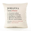 Housse de Coussin Premium Johanna Définition - Coton Canvas Fairtrade Beige Idée Cadeau Décoration Canapé 40x40