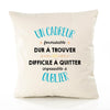 Housse de Coussin Premium Un Cadreur Formidable - Coton Canvas Fairtrade Beige Idée Cadeau Décoration Canapé