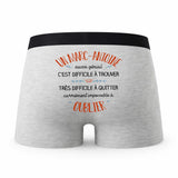 Caleçon Un Marc - Antoine Aussi Génial - Humour Boxer Gris Idée Cadeau