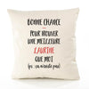Housse de Coussin Premium Laurine ça n'existe Pas - Coton Canvas Fairtrade Beige Idée Cadeau Décoration Canapé 40x40