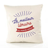 Housse de Coussin Premium libraire Meilleur Monde - Coton Canvas Fairtrade Beige Idée Cadeau Décoration Canapé 40x40