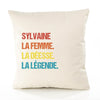 Housse de Coussin Premium Sylvaine la Déesse la Légende Vintage - Coton Canvas Fairtrade Beige Idée Cadeau Décoration Canapé