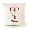 Housse de Coussin Premium Tiphaine Lettre - Coton Canvas Fairtrade Beige Idée Cadeau Décoration Canapé
