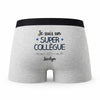 Caleçon Jocelyn Un Super Collègue - Humour Boxer Gris Idée Cadeau