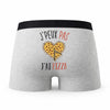 Caleçon Pizza - Humour Boxer Gris Idée Cadeau Passion