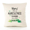 Housse de Coussin Premium Merci Agricultrice Inoubliable Femme - Coton Canvas Fairtrade Beige Idée Cadeau Décoration Canapé