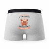 Caleçon Le Maitre-Chien Caractère de Cochon - Humour Boxer Gris Idée Cadeau
