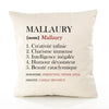Housse de Coussin Premium Mallaury Définition - Coton Canvas Fairtrade Beige Idée Cadeau Décoration Canapé