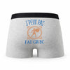 Caleçon Grec - Humour Boxer Gris Idée Cadeau Passion