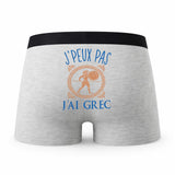 Caleçon Grec - Humour Boxer Gris Idée Cadeau Passion