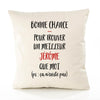 Housse de Coussin Premium Jérôme ça n'existe Pas Homme - Coton Canvas Fairtrade Beige Idée Cadeau Décoration Canapé 40x40