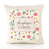Housse de Coussin Femme Angélique d'amour Motif Floral déco Salon canapé Chambre Cadeau Femme Anniversaire noël Coussin décoratif Motif Floral