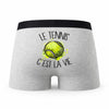Caleçon Tennis - Humour Boxer Gris Passion Idée Cadeau