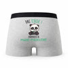 Caleçon Marie-Madeleine Pas Touche Panda - Humour Boxer Gris Idée Cadeau