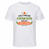 Maillot de Sport Homme Meilleur Chouchou Super Pouvoir Cadeau Anniversaire Noël Fête des Pères T-Shirt Respirant Polyester