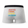 Caleçon Jean-Paul Mythe Légende Vintage - Humour Boxer Gris Idée Cadeau
