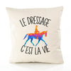 Housse de Coussin Premium Dressage - Coton Canvas Fairtrade Beige Idée Cadeau Décoration Canapé